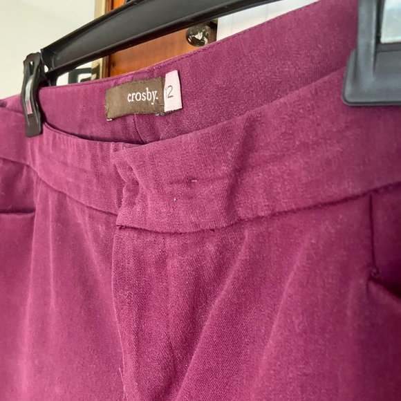 crosby. Skinny Stretch Trouser in Berry Purple [12] - Picture 4 of 6
